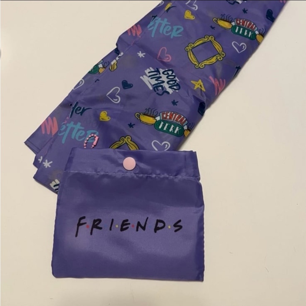 Friends TV Show / Series Licensed Reusable, Foldable Purple Tote, Bag, NEW - Picture 4 of 5
